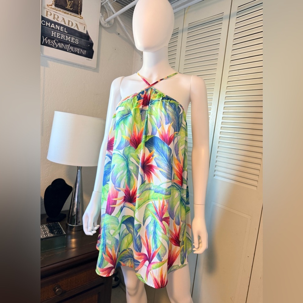 MuMu Palm Fling Lexington Mini Dress size small floral summer